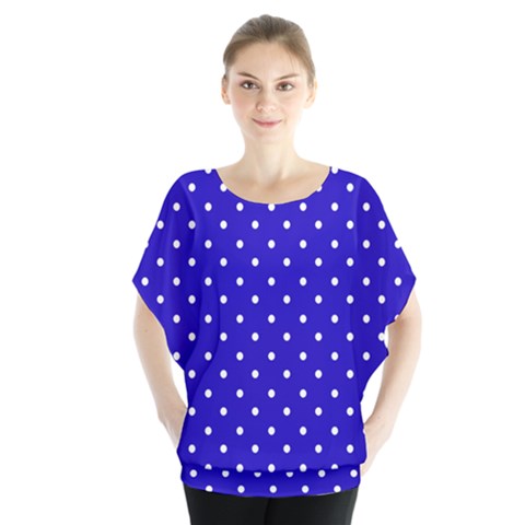 Little  Dots Royal Blue Blouse by snowwhitegirl