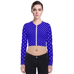 Little  Dots Royal Blue Zip Up Bomber Jacket