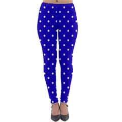 Little  Dots Royal Blue Lightweight Velour Leggings by snowwhitegirl