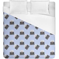 Retro Typewriter Blue Pattern Duvet Cover (king Size) by snowwhitegirl