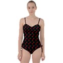 Red Roses Black Sweetheart Tankini Set View1