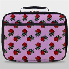 Red Roses Pink Full Print Lunch Bag