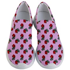 Red Roses Pink Women s Lightweight Slip Ons by snowwhitegirl