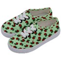 Red Roses Green Kids  Classic Low Top Sneakers View2