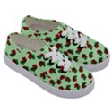 Red Roses Green Kids  Classic Low Top Sneakers View3