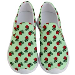 Red Roses Green Men s Lightweight Slip Ons