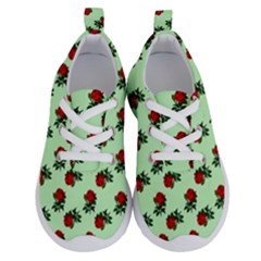 Red Roses Green Running Shoes