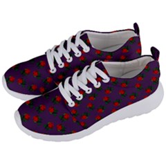 Red Roses Purple Men s Lightweight Sports Shoes