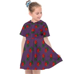 Red Roses Purple Kids  Sailor Dress