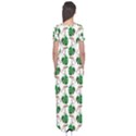 Flamingo Leaf Patttern Short Sleeve Maxi Dress View2