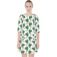 Flamingo Leaf Patttern Pocket Dress by snowwhitegirl