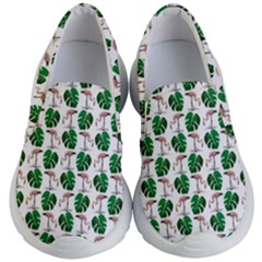 Flamingo Leaf Patttern Kid s Lightweight Slip Ons by snowwhitegirl