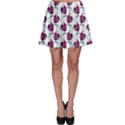 Flamingo Leaf Patttern Blue Skater Skirt View1