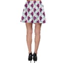 Flamingo Leaf Patttern Blue Skater Skirt View2