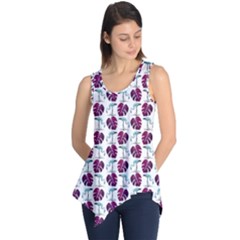 Flamingo Leaf Patttern Blue Sleeveless Tunic by snowwhitegirl