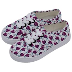 Flamingo Leaf Patttern Blue Kids  Classic Low Top Sneakers by snowwhitegirl