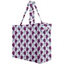 Flamingo Leaf Patttern Blue Canvas Travel Bag View2