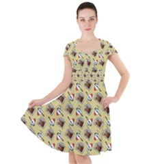 Kawaii Rootbeer Cap Sleeve Midi Dress