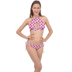 Kawai Hearts Cross Front Halter Bikini Set