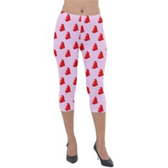 Kawai Hearts Lightweight Velour Capri Leggings 