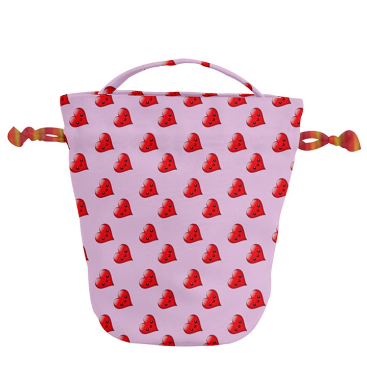 Kawai Hearts Drawstring Bucket Bag