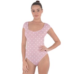 Little  Dots Pink Short Sleeve Leotard  by snowwhitegirl