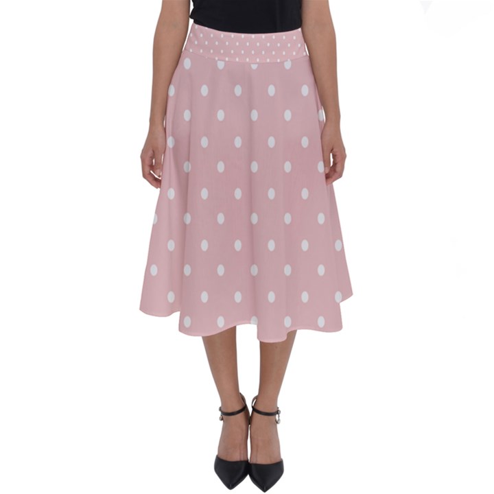 Little  Dots Pink Perfect Length Midi Skirt