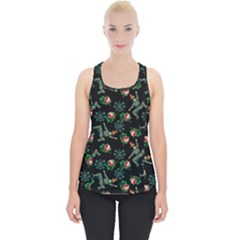 Vintage Jester Floral Pattern Piece Up Tank Top