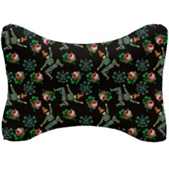 Vintage Jester Floral Pattern Seat Head Rest Cushion by snowwhitegirl