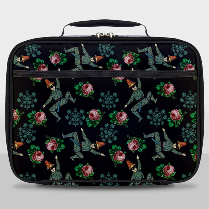 Vintage Jester Floral Pattern Full Print Lunch Bag