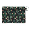 Vintage Jester Floral Pattern Canvas Cosmetic Bag (XL) View2