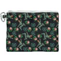 Vintage Jester Floral Pattern Canvas Cosmetic Bag (XXL) View1