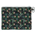 Vintage Jester Floral Pattern Canvas Cosmetic Bag (XXL) View2