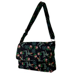 Vintage Jester Floral Pattern Full Print Messenger Bag by snowwhitegirl