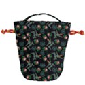 Vintage Jester Floral Pattern Drawstring Bucket Bag View1