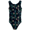 Vintage Jester Floral Pattern Kids  Cut-Out Back One Piece Swimsuit View1