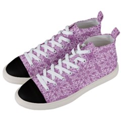 Ornamental Pink Men s Mid-top Canvas Sneakers by snowwhitegirl