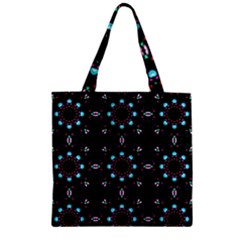 Embroidery Paisley Black Zipper Grocery Tote Bag by snowwhitegirl