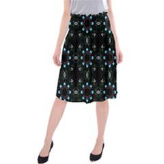 Embroidery Paisley Black Midi Beach Skirt by snowwhitegirl