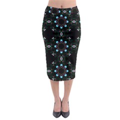 Embroidery Paisley Black Midi Pencil Skirt by snowwhitegirl