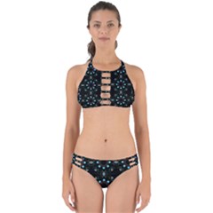 Embroidery Paisley Black Perfectly Cut Out Bikini Set