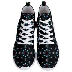 Embroidery Paisley Black Men s Lightweight High Top Sneakers