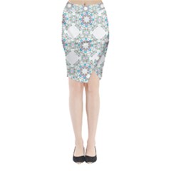 Embroidery Paisley Midi Wrap Pencil Skirt by snowwhitegirl