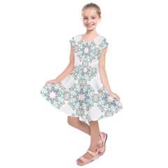 Embroidery Paisley Kids  Short Sleeve Dress