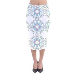 Embroidery Paisley Velvet Midi Pencil Skirt by snowwhitegirl