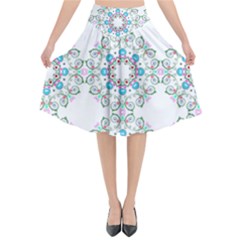 Embroidery Paisley Flared Midi Skirt by snowwhitegirl