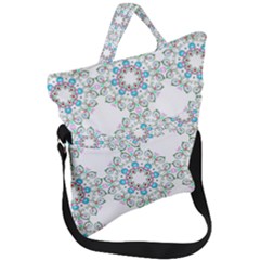 Embroidery Paisley Fold Over Handle Tote Bag