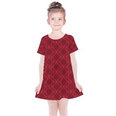 Victorian Paisley Red Kids  Simple Cotton Dress