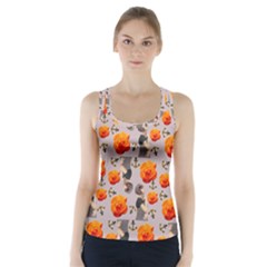 Girl With Roses And Anchors Racer Back Sports Top by snowwhitegirl