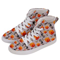 Girl With Roses And Anchors Men s Hi-top Skate Sneakers by snowwhitegirl